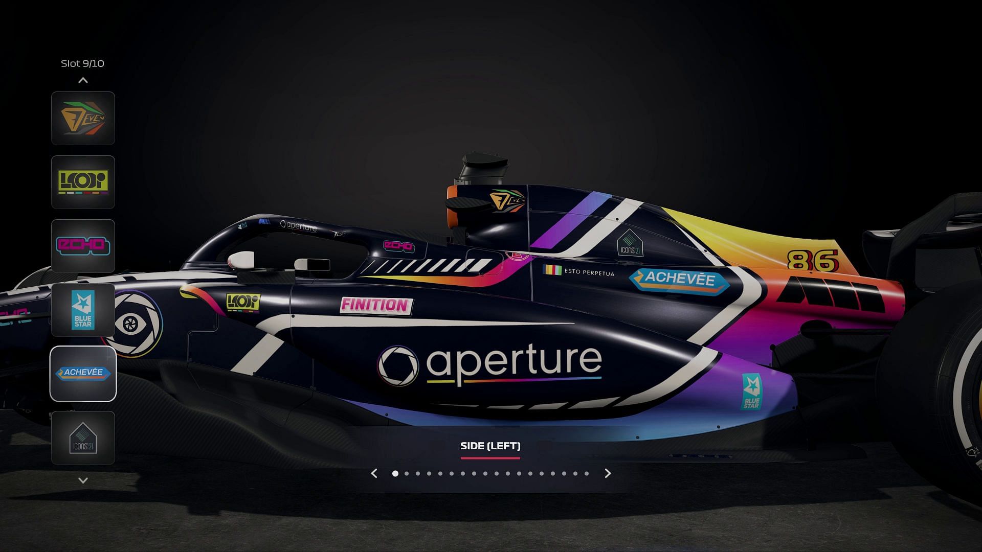 Creating livery on the revamped Decal Editor (Image via EA Sports)